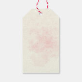 Rustikal Pink Wasserfarbe Winter Pine Tree Weihnac Geschenkanhänger (Rückseite)