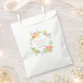 Rustikal Pink Yellow Watercolor Blütendusche Geschenktütchen (Ausgeschnitten)