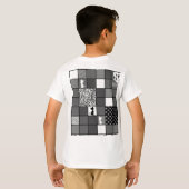 Rustikal, populär, schwarz und weiß, Patchwork, Si T-Shirt (Schwarz voll)