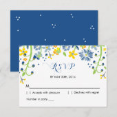 Rustikal | R S V P Replik Card Gelb RSVP Karte (Vorne/Hinten)