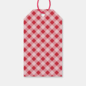 Rustikal Red Gingham Handcraraft Tag Geschenkanhänger (Rückseite)