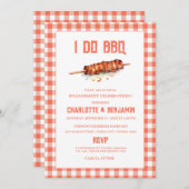 Rustikal Red Gingham I betreibt GRILLEN Engagement Einladung (Vorne/Hinten)