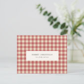 Rustikal Red Gingham Moderne Weihnachten (Stehend Vorderseite)