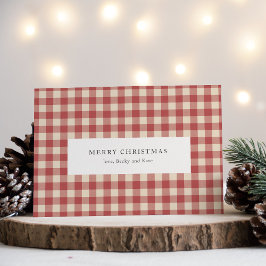 Rustikal Red Gingham Moderne Weihnachten