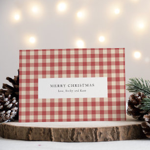 Rustikal Red Gingham Moderne Weihnachten