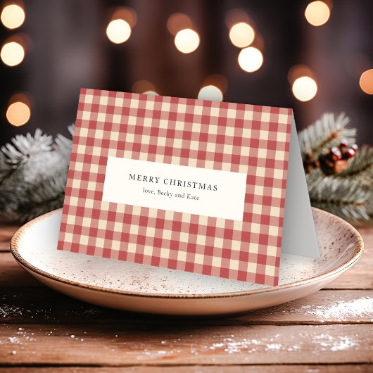 Rustikal Red Gingham Moderne Weihnachten