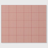 Rustikal Red Gingham Moderne Weihnachten Geschenkpapier (Flach)