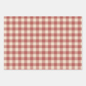 Rustikal Red Gingham Moderne Weihnachten Geschenkpapier Set (Vorderseite 2)