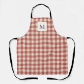 Rustikal Red Gingham Moderne Weihnachten Schürze (Vorderseite)