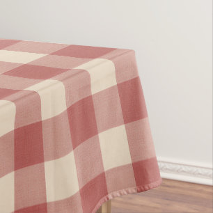 Rustikal Red Gingham Moderne Weihnachten Tischdecke