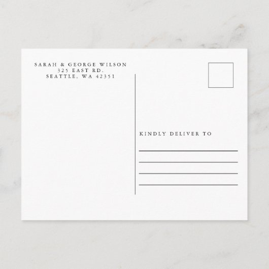 Rustikal Retro Boho Rust Terracotta Save the Date Ankündigungspostkarte (Rückseite)