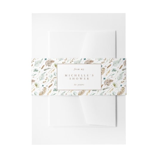 Rustikal-Romantische Seifenbauchband-Label Wrap Einladungsbanderole (Vorderseite Beispiel)