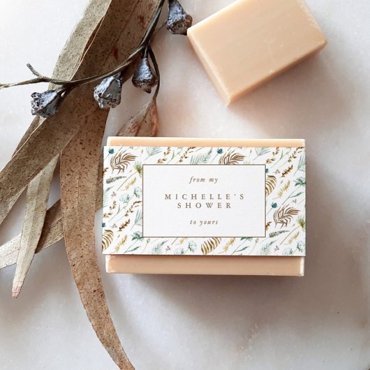 Rustikal-Romantische Seifenbauchband-Label Wrap Einladungsbanderole