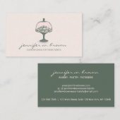 Rustikal rosa Bäckerei Retro Süßigkeiten Konditore Visitenkarte (Vorne/Hinten)