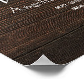 Rustikal rosa Begrüßung Poster (Ecke)