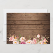 Rustikal rosa, bläserne Schnürsenkel Save the Date (Rückseite)