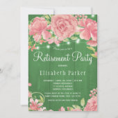 Rustikal-rosa-blaue Rose Peonings Pensionskino Par Einladung (Vorderseite)