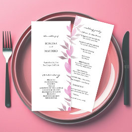 Rustikal rosa Blume Aquarell Handgestrichen Programm