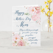 Rustikal rosa Blume Muttertagskarte Karte (Gelbe Blume)