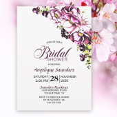 Rustikal Rosa Blumendusche Einladung