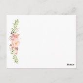 Rustikal rosa Blumeneinstellung Dankeschön Karte (Rückseite)