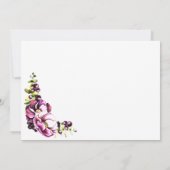 Rustikal rosa Blumenhochzeit rettet das Datum Save The Date (Rückseite)