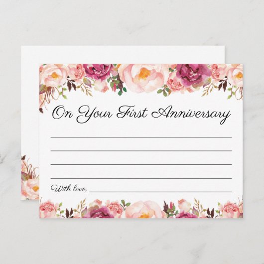 Rustikal rosa Blumenkarten zum Hochzeitsfeiern Postkarte (Vorne/Hinten)