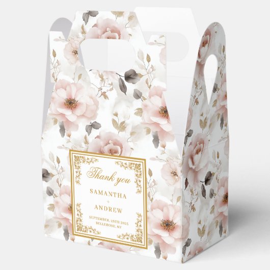 Rustikal rosa Blumenkästen mit rosa Gastgeschenk H Geschenkschachtel (Geöffnet)