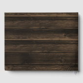 Rustikal rosa Blumenstrauß Hochzeit Gästebuch (Rückseite)