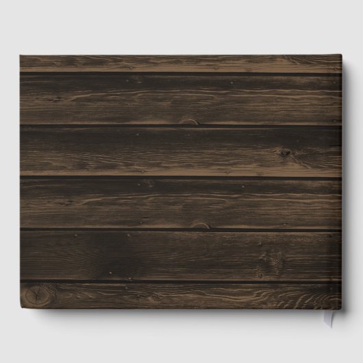 Rustikal rosa Blumenstrauß Hochzeit Gästebuch (Rückseite)