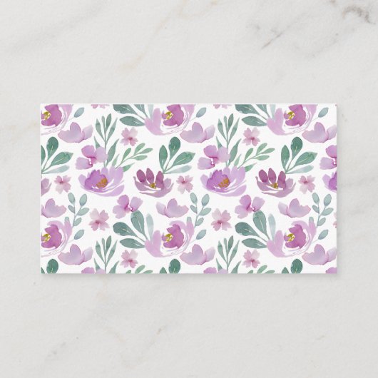 Rustikal rosa Blumenzwiebeln Details Begleitkarte (Rückseite)