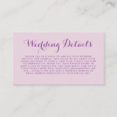 Rustikal rosa Blumenzwiebeln Details Begleitkarte (Vorderseite)