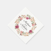Rustikal rosa Blumenzwiebeln Napkins Serviette (Ecke)
