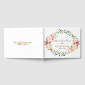 Rustikal rosa Blütenblüte Details zur Hochzeit Gästebuch (Voll)