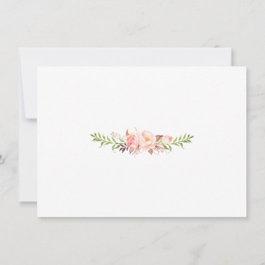 Rustikal rosa Blütenblüte Save the Date (Rückseite)