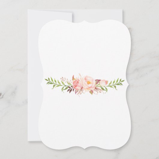 Rustikal rosa Blütenblüte Wir tun es immer noch Einladung (Rückseite)