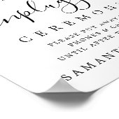 Rustikal rosa Blütenblütenzeichen ohne Stecker für Poster (Ecke)