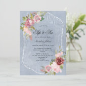 rustikal rosa bordeauxrot und blumengeschmückt, si (Stehend Vorderseite)