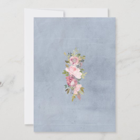 rustikal rosa bordeauxrote Babydusche (Rückseite)