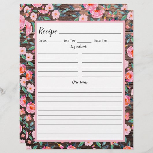 Rustikal rosa, dunkelbraune Holzrezeptorseite (Vorne/Hinten)