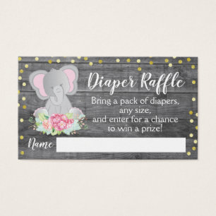 Rustikal rosa Elephant Babydusche Windelwanne Wind
