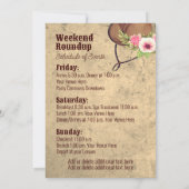 Rustikal, rosa, floral, Cowgirl, Einladung 2 Seite (Rückseite)