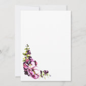 Rustikal rosa florale Beteiligung Partei Einladung (Rückseite)