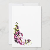 Rustikal-rosa-florale Hochzeit Einladung (Rückseite)