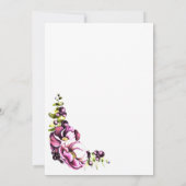 Rustikal-rosa-florale Hochzeitsempfang Einladung (Rückseite)