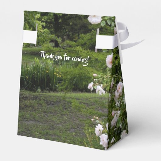 Rustikal Rosa Gastgeschenk Hochzeit Geschenkschachtel (Rückseite)