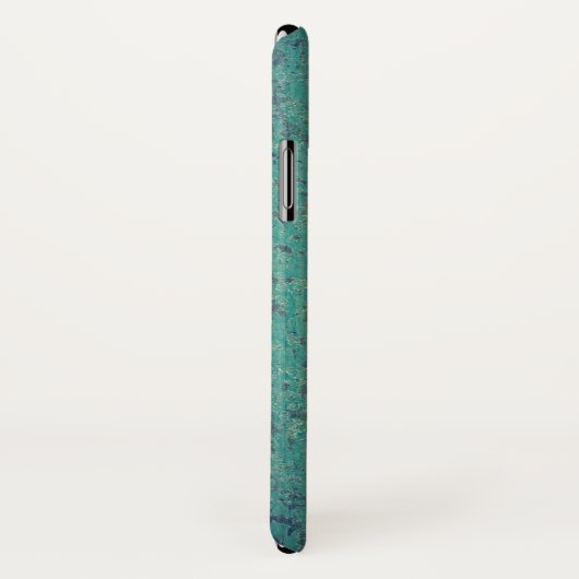 Rustikal rosa gestrichenes aquamarines, lackiertes Case-Mate iPhone hülle (Hinten/Rechts)