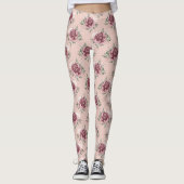 Rustikal rosa goldgrün böhmisch leggings (Vorderseite)