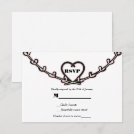 Rustikal Rosa Heart Vine Wedding Verlobung UAWG Einladung