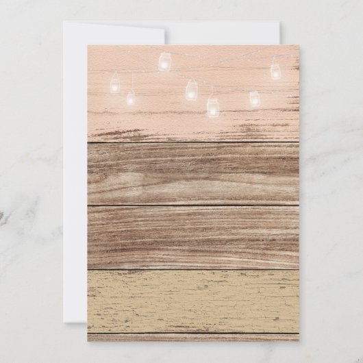 Rustikal rosa Holz und Lanterns Dusche (Rückseite)